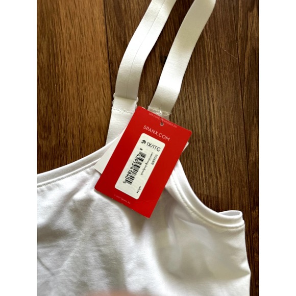 New SPANX Cami Thong Bodysuit, White Size 1X - Picture 6 of 8